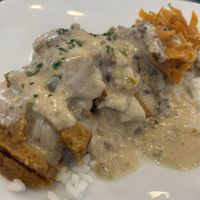 Seitan stroganoff   at Amaranta in Girona
