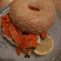 Rüebli Lachs Bagel at Velo Cafe in Interlaken
