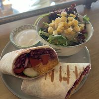 falafel wrap  at Velo Cafe in Interlaken