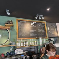 The menu  at Velo Cafe in Interlaken