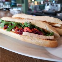 Yummy sandwiches at Velo Cafe in Interlaken