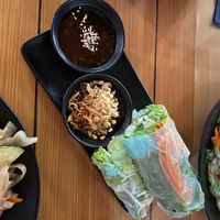 Spring rolls no prawns at Silk in Split