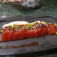 The only enjoyable dish, watermelon tataki at The Green Affair - Saldanha in Lisbon