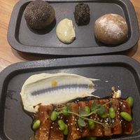 Starter (rye bread & watermelon) at The Green Affair - Saldanha in Lisbon