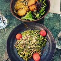 Linguine pasta + Katsu curry at The Green Affair - Saldanha in Lisbon