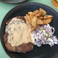 Vegan steak  at The Green Affair - Saldanha in Lisbon