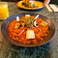 Risoto com tofu e cogumelos at The Green Affair - Saldanha in Lisbon