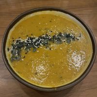 Pumpkin soup starter (yum)  at The Green Affair - Saldanha in Lisbon