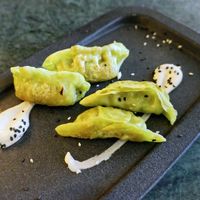 Vegetable gyozas at The Green Affair - Saldanha in Lisbon