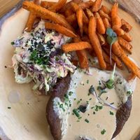 Seitan steak 😋👍 at The Green Affair - Saldanha in Lisbon