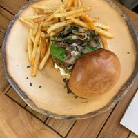 Chickpea quinoa pesto burguer 👍 at The Green Affair - Saldanha in Lisbon