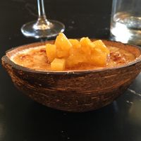 Coconut Crème Brûlée with roasted pineapple  at The Green Affair - Saldanha in Lisbon