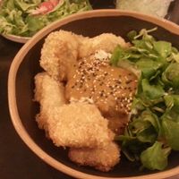 Rice and breaded tofu at The Green Affair - Saldanha in Lisbon