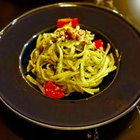 Linguine pasta with watercress at The Green Affair - Saldanha in Lisbon