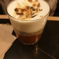 Pumpkin chia dessert at The Green Affair - Saldanha in Lisbon