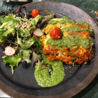 delicious lasagna at The Green Affair - Saldanha in Lisbon