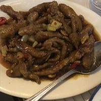 Crunchy sweet chilly vegan chicken at South Garden in Romsey