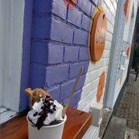 Cookie dough, hot fudge soft serve 🔥 at Flurple's in Sudbury