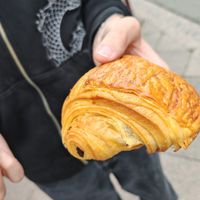 Vegan pain au chocolat, great at Patisserie Chocolaterie Peigné in Lille