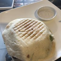 Falafel sandwich with tahini sauce (very filling) at Zeytun in Hoi An