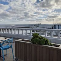 Pool view at Jubilee Pool Cafe in Penzance