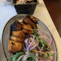 Pineapple tikka with faux chick’n 😋👍🏻 delish   at Dishoom - Covent Garden in London