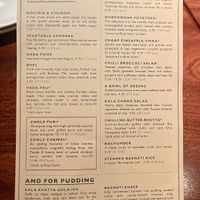 Vegan Menu - Back  at Dishoom - Covent Garden in London