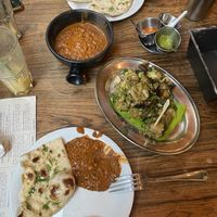 spread (naan is vegetarian & not vegan)   at Dishoom - Covent Garden in London