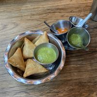vegetable samosas!   at Dishoom - Covent Garden in London