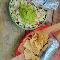 Black bean burrito with their cabbage ensalada de la Paz at El El Frijoles in Sargentville