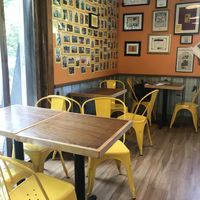 Indoor seating at El El Frijoles in Sargentville