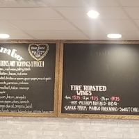 Menu (left hand side) at Fire Crust Pizza in Rochester