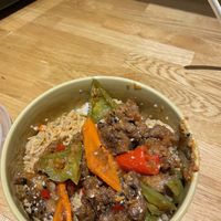 spicy nasi goren and general tao  at Padmanadi in Edmonton