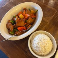 Sweet and sour chicken at Padmanadi in Edmonton