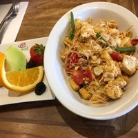 Tom Yum tofu scramble  at Padmanadi in Edmonton