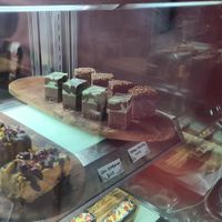 Sweets in the cabinet at Nevedya in Upwey
