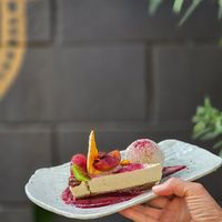 Lemon cheesecake at Nevedya in Upwey