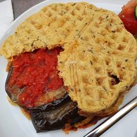 Kichererbsenwaffeln at Samocca in Aalen