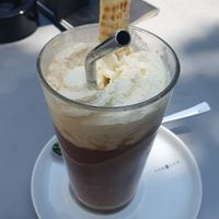 Iced coffee (with vegan cream and ice cream) at Samocca in Aalen