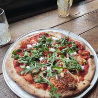 Vegan feta pizza at Otomat in Ghent