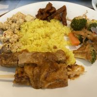 My vegan rijsttafel - the first round! at Kapulaga in Maastricht