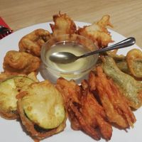 3 of 5 - vegetable tempura from set menu at Kiu Nam in Barcelona