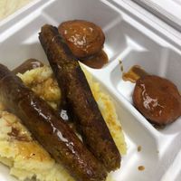 Sausage and mash my husband had (with Yorkshire pudding- I've never seen a vegan version before). It was sooo good lol at FGF VEGAN - Famous Good Food in Oshawa