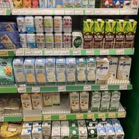 Plant milks at Agraria Koper in Koper
