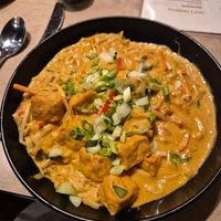 Rainbow peanut Noodles and tofu at Lulu's Thai Noodle Shop in Westwood