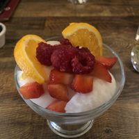 Sorbet and fruit  at The Geographer in Fort William
