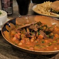 Vegan casserole with rice (burger is not vegan!) at The Geographer in Fort William