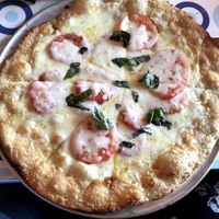 Violife vegan cheese margharita pizza    at Pizza by the Sea in Rosemary Beach