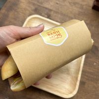 Bahn Mi with avocado, vegetables and tofu  at Banh Mi 25 in Hanoi