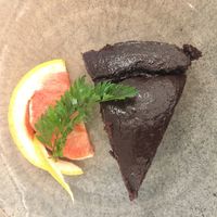 The vegan cake is super yummy but it’s a TINY slice for 750 yen!  at Vegimo 野菜食堂 in Hiroshima